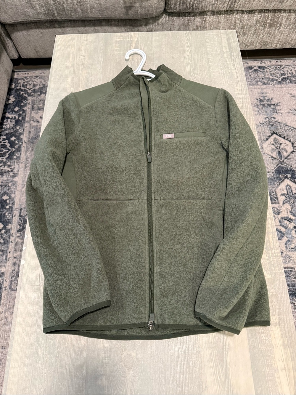 Figs Olive Green Full-Zip Utility Jacket